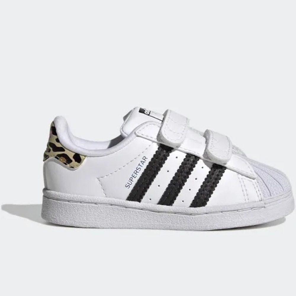 ADIDAS Originals Kids Infant Toddler Superstar Leopard Shoes US 6
